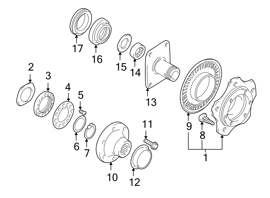 1FRONT SUSPENSION. HUB ASSEMBLY.https://images.simplepart.com/images/parts/motor/fullsize/1411177.png