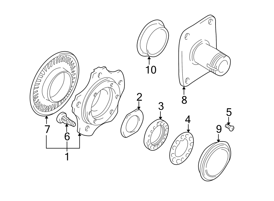10FRONT SUSPENSION. HUB ASSEMBLY.https://images.simplepart.com/images/parts/motor/fullsize/1450173.png