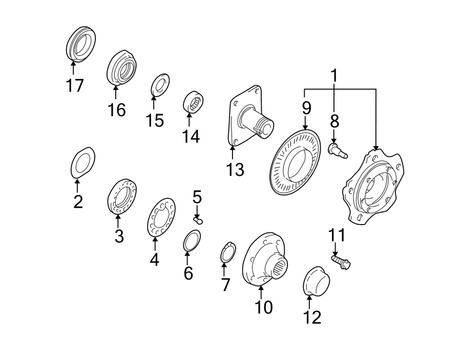 1FRONT SUSPENSION. HUB ASSEMBLY.https://images.simplepart.com/images/parts/motor/fullsize/1450177.png