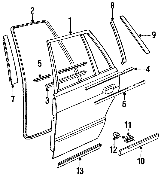 12REAR DOOR. DOOR & COMPONENTS.https://images.simplepart.com/images/parts/motor/fullsize/1910657.png