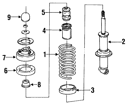 REAR SUSPENSION. SHOCKS & COMPONENTS.