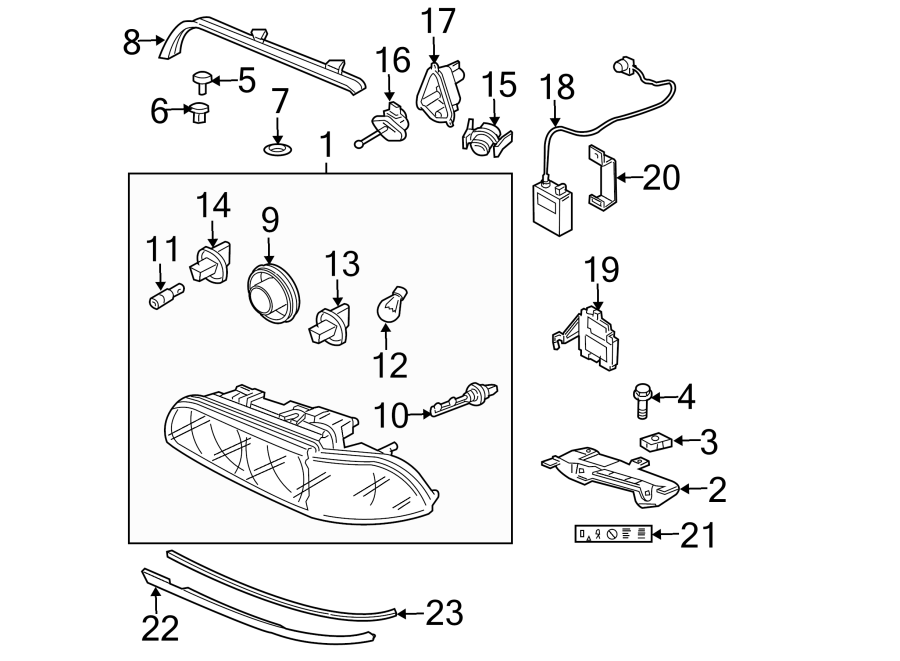 5Front lamps. Headlamp components.https://images.simplepart.com/images/parts/motor/fullsize/1911027.png