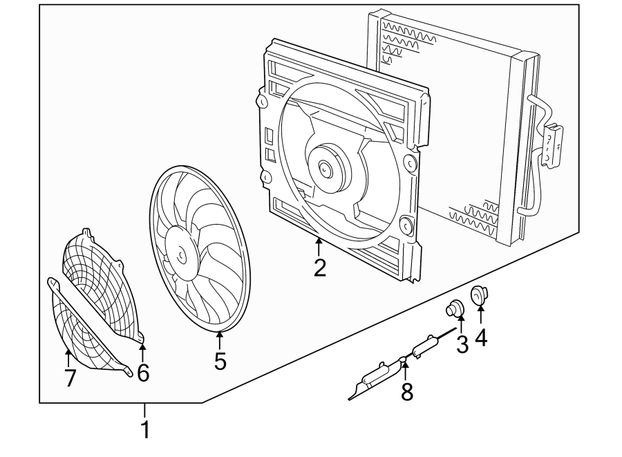 1Air conditioner & heater. Restraint systems. Condenser fan.https://images.simplepart.com/images/parts/motor/fullsize/1911110.png