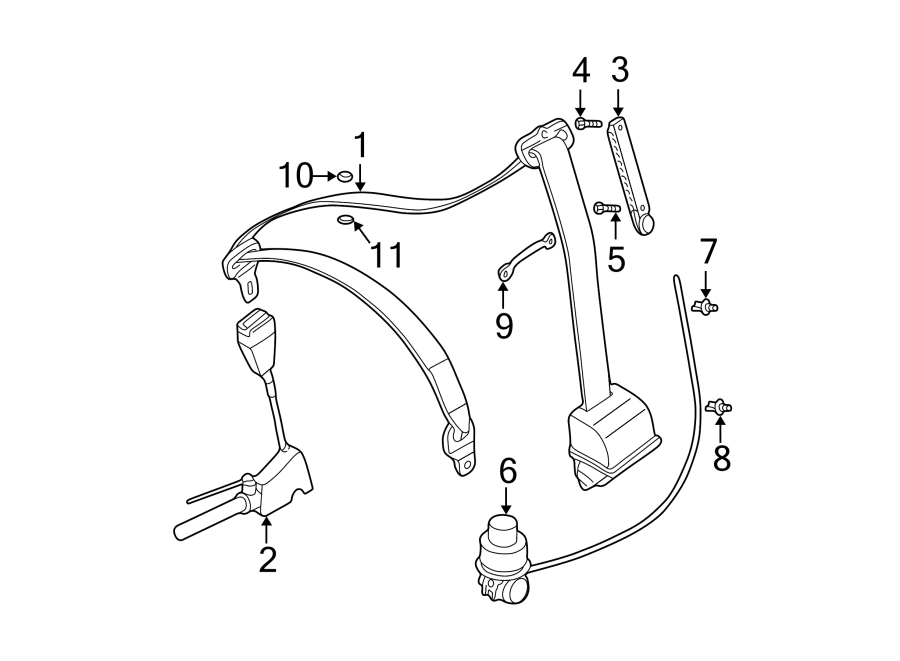 RESTRAINT SYSTEMS. FRONT SEAT BELTS.