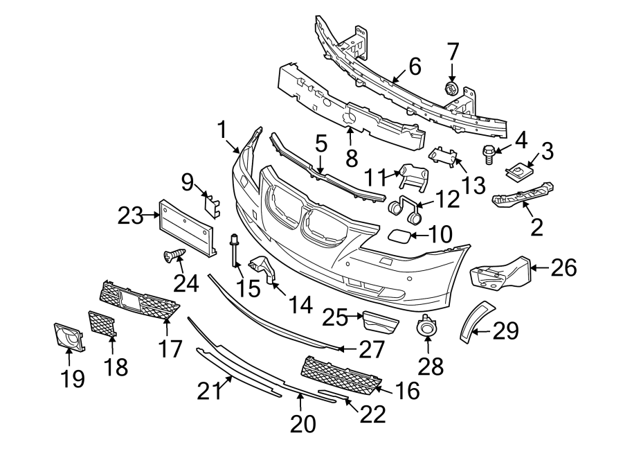 17Front bumper & grille. Bumper & components.https://images.simplepart.com/images/parts/motor/fullsize/1912022.png