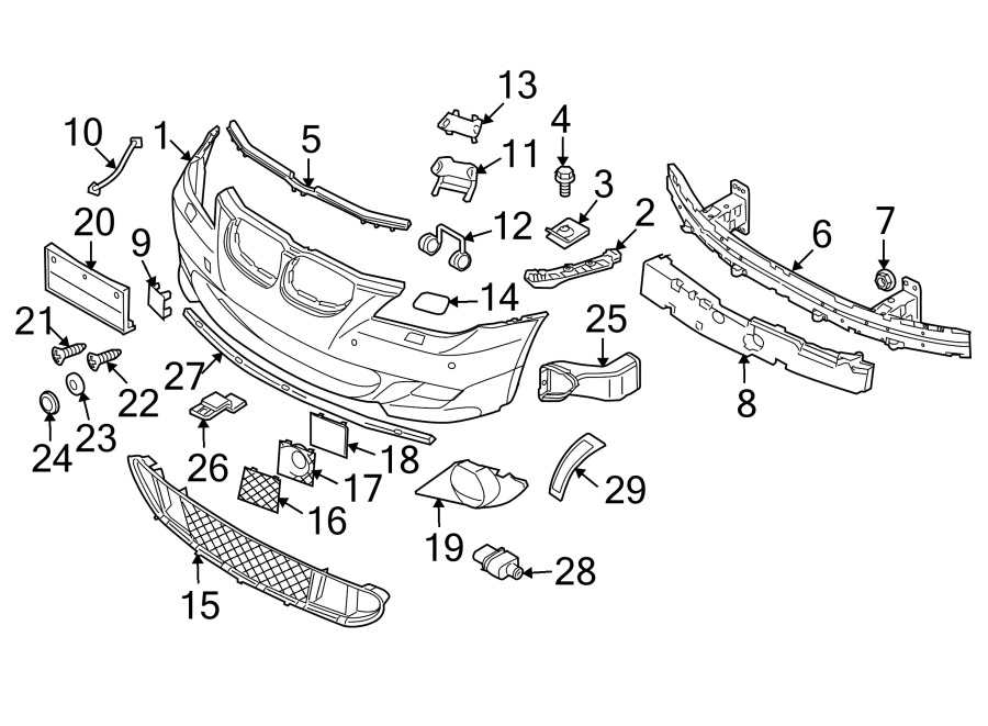 7Front bumper & grille. Bumper & components.https://images.simplepart.com/images/parts/motor/fullsize/1912023.png