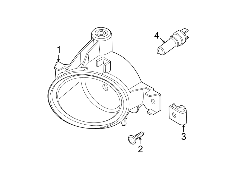 Front lamps. Quarter panel. Fog lamps.