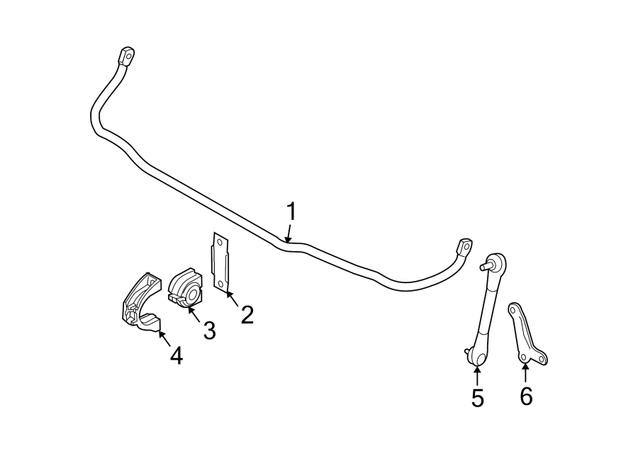 FRONT SUSPENSION. STABILIZER BAR & COMPONENTS.