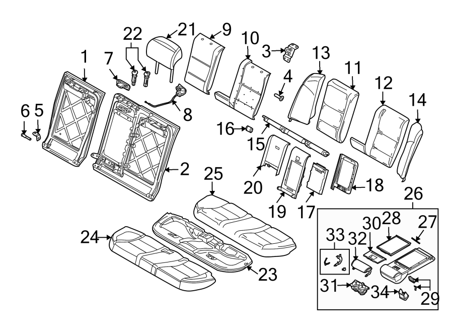 17Seats & tracks. Rear seat components.https://images.simplepart.com/images/parts/motor/fullsize/1912555.png