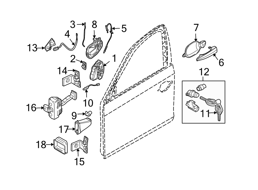 14FRONT DOOR. LOCK & HARDWARE.https://images.simplepart.com/images/parts/motor/fullsize/1912635.png