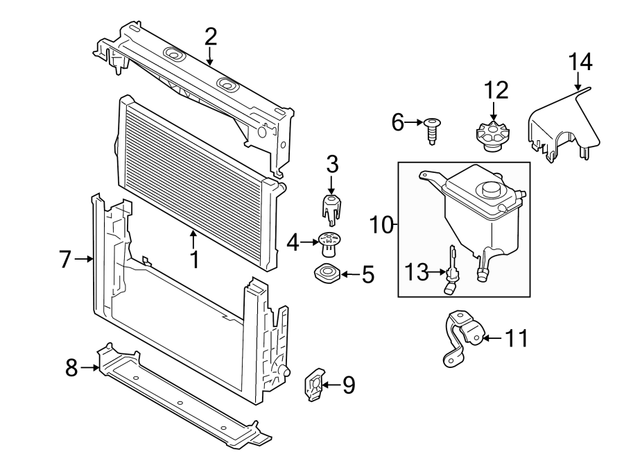 9Radiator & components.https://images.simplepart.com/images/parts/motor/fullsize/1913091.png