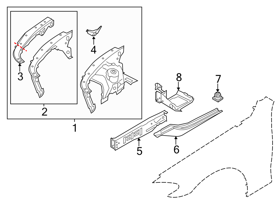 4Fender. Structural components & rails.https://images.simplepart.com/images/parts/motor/fullsize/1913225.png