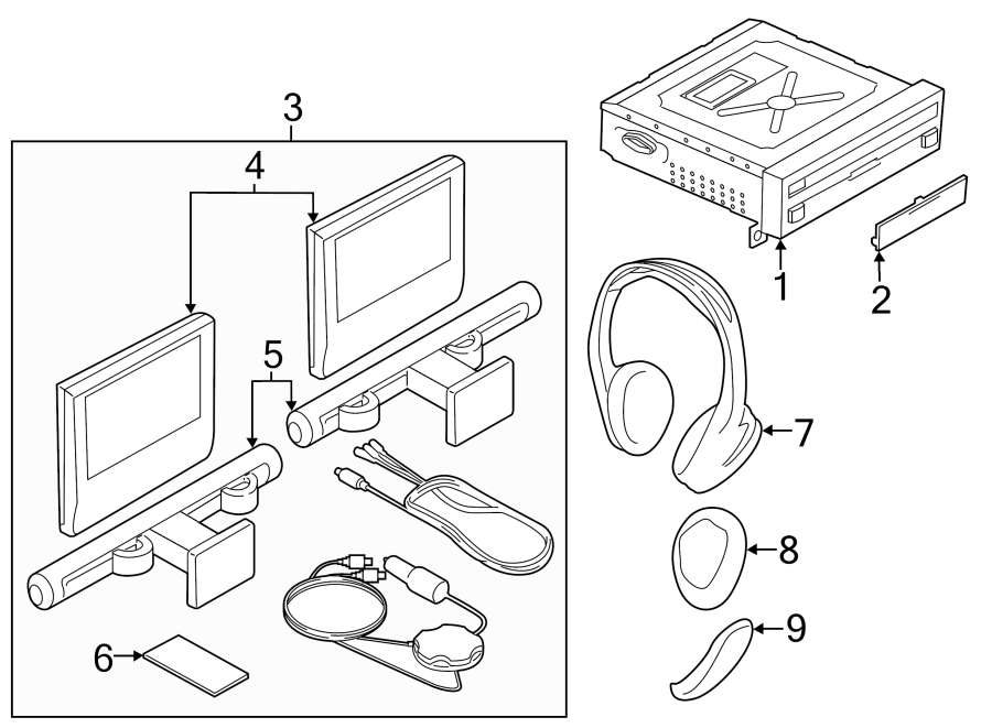 6Steering column. Entertainment system components.https://images.simplepart.com/images/parts/motor/fullsize/1913292.png