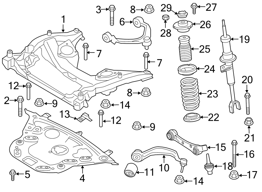 Front suspension. Suspension components.