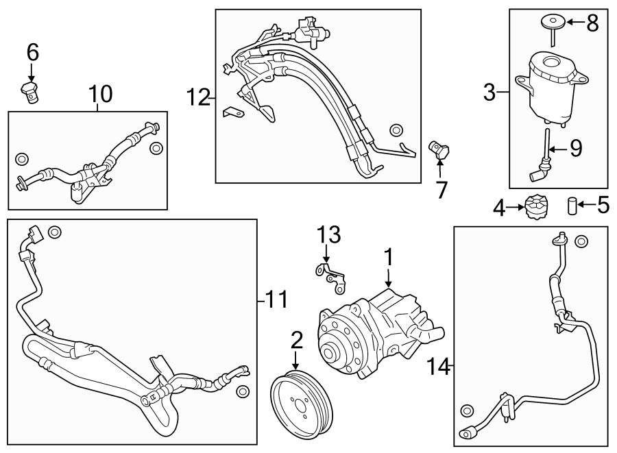 STEERING GEAR & LINKAGE. PUMP & HOSES.