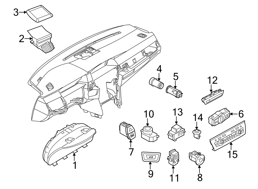 Instrument panel. Cluster & switches.