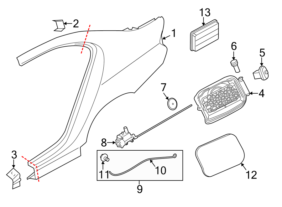 Quarter panel & components.