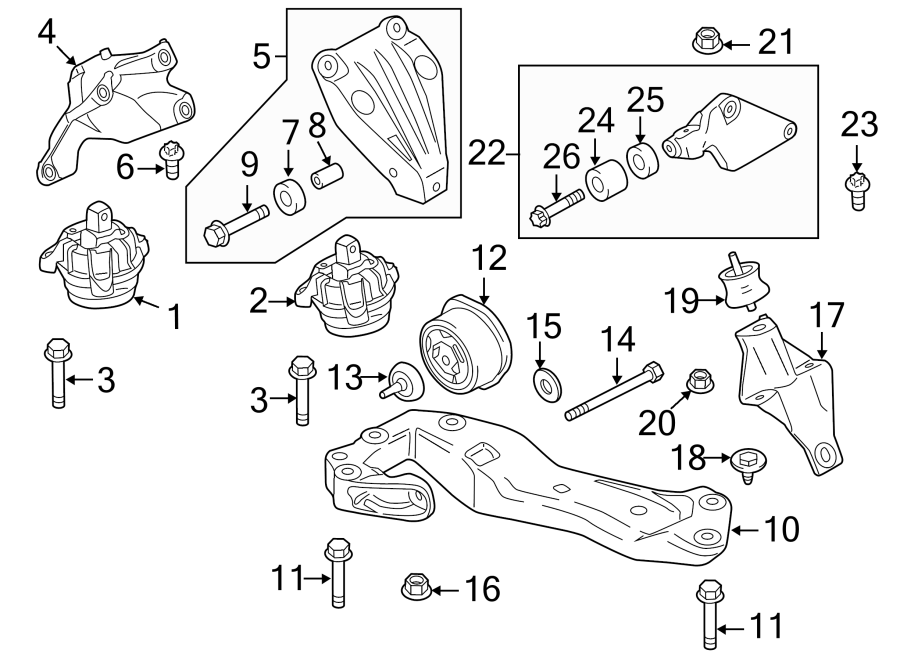 ENGINE & TRANS MOUNTING.