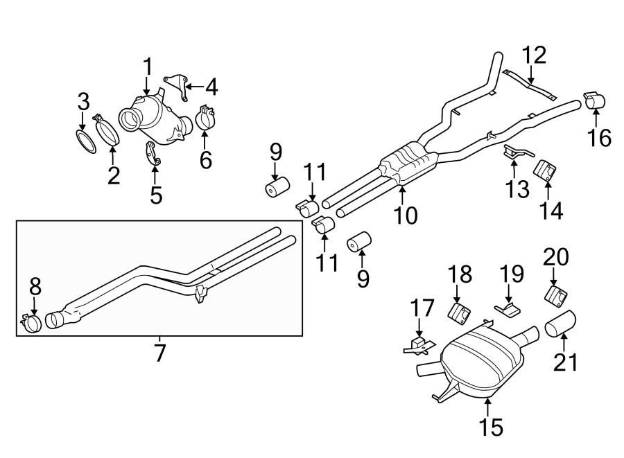 Exhaust system. Exhaust components.