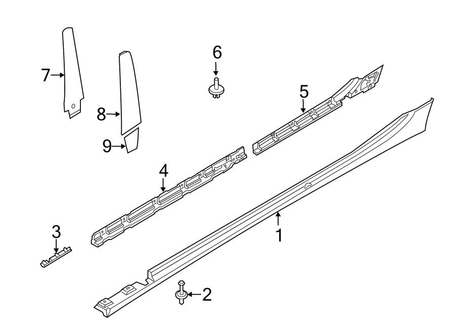 6Pillars. Rocker & floor. Exterior trim.https://images.simplepart.com/images/parts/motor/fullsize/1914650.png