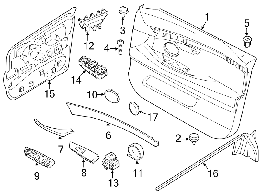 6Front door. Interior trim.https://images.simplepart.com/images/parts/motor/fullsize/1914690.png