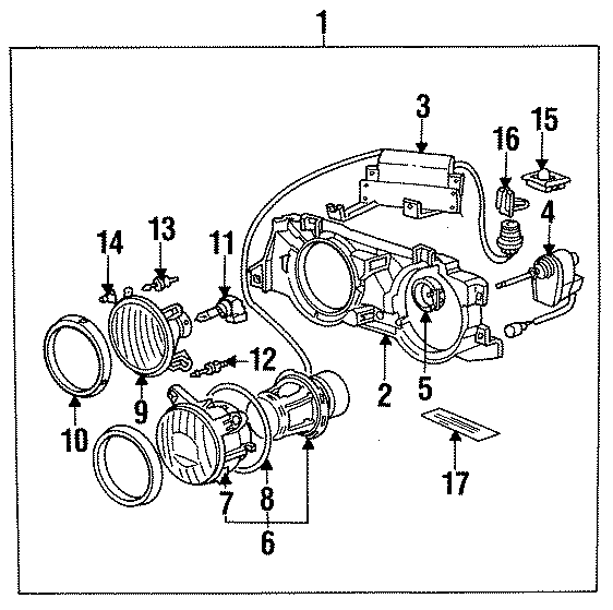 11FRONT LAMPS. HEADLAMP COMPONENTS.https://images.simplepart.com/images/parts/motor/fullsize/1915539.png