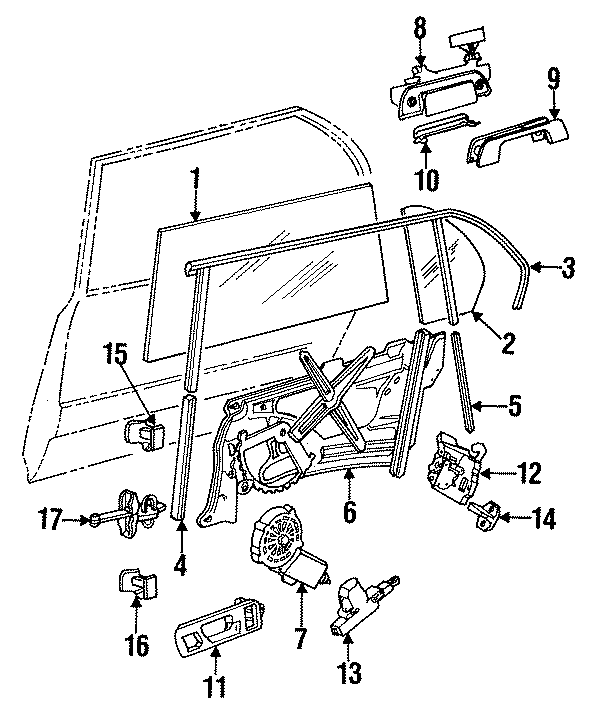 14REAR DOOR. GLASS & HARDWARE.https://images.simplepart.com/images/parts/motor/fullsize/1915645.png