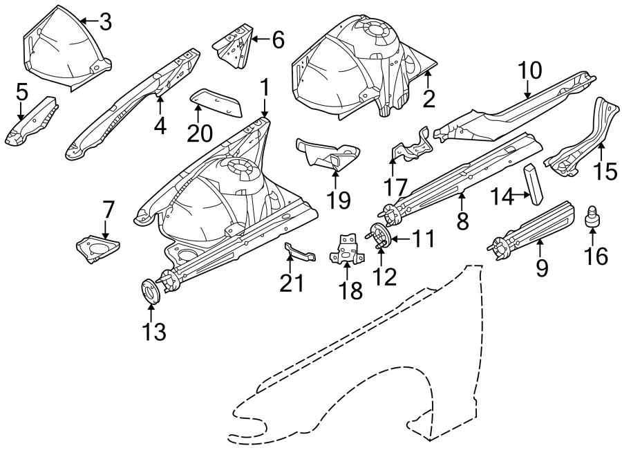 15Fender. Inner structure & rails.https://images.simplepart.com/images/parts/motor/fullsize/1916590.png