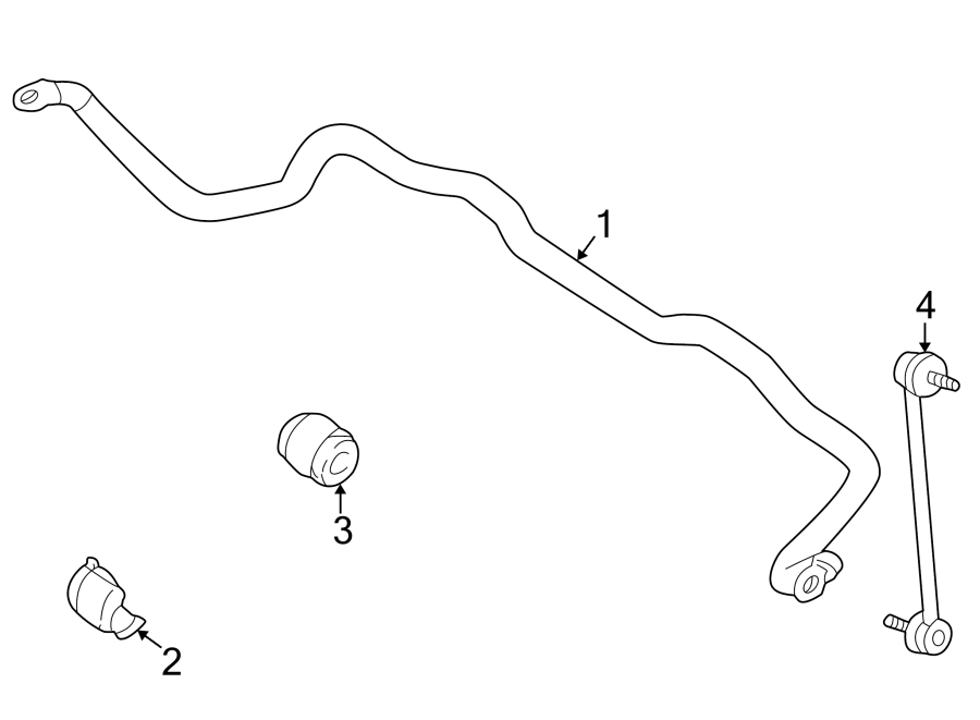 FRONT SUSPENSION. STABILIZER BAR & COMPONENTS.