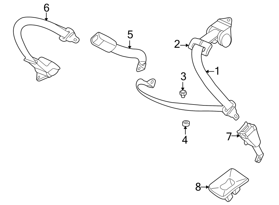 RESTRAINT SYSTEMS. REAR SEAT BELTS.