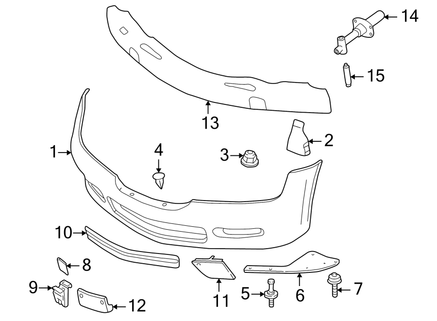 3FRONT BUMPER. BUMPER & COMPONENTS.https://images.simplepart.com/images/parts/motor/fullsize/1917005.png