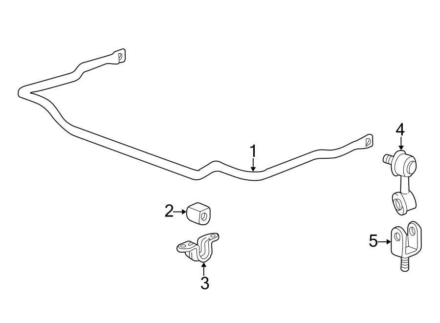 FRONT SUSPENSION. STABILIZER BAR & COMPONENTS.