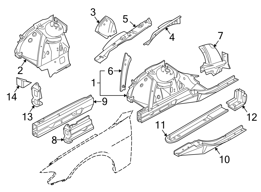 1Fender. Inner structure & rails.https://images.simplepart.com/images/parts/motor/fullsize/1920120.png