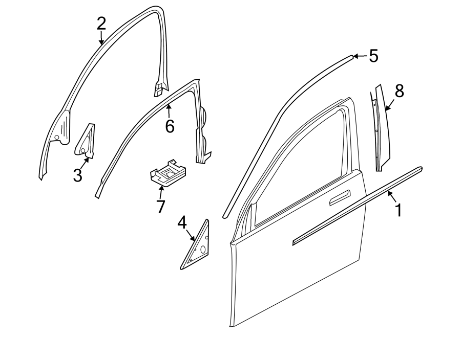 4FRONT DOOR. EXTERIOR TRIM.https://images.simplepart.com/images/parts/motor/fullsize/1920425.png