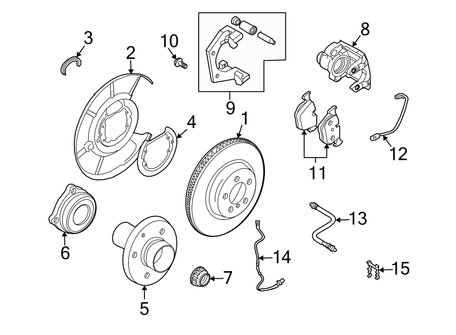 REAR SUSPENSION. BRAKE COMPONENTS.