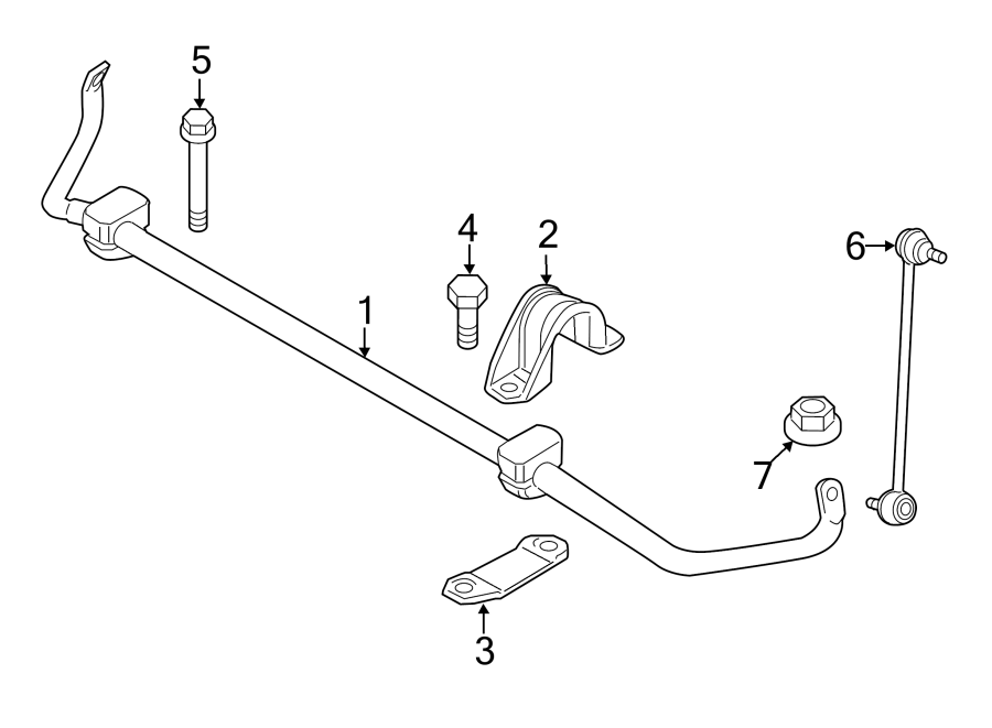 FRONT SUSPENSION. STABILIZER BAR & COMPONENTS.