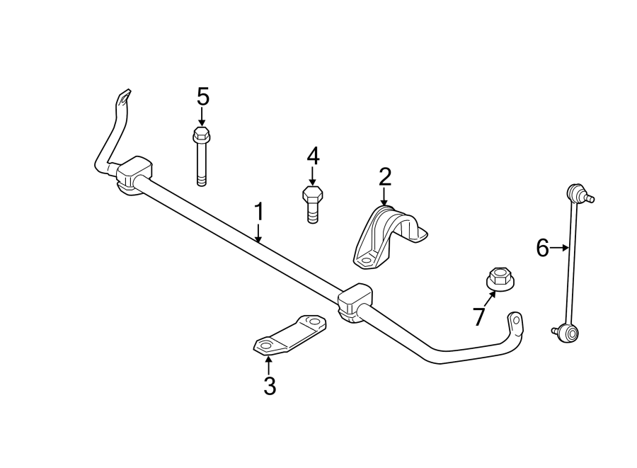 FRONT SUSPENSION. STABILIZER BAR & COMPONENTS.