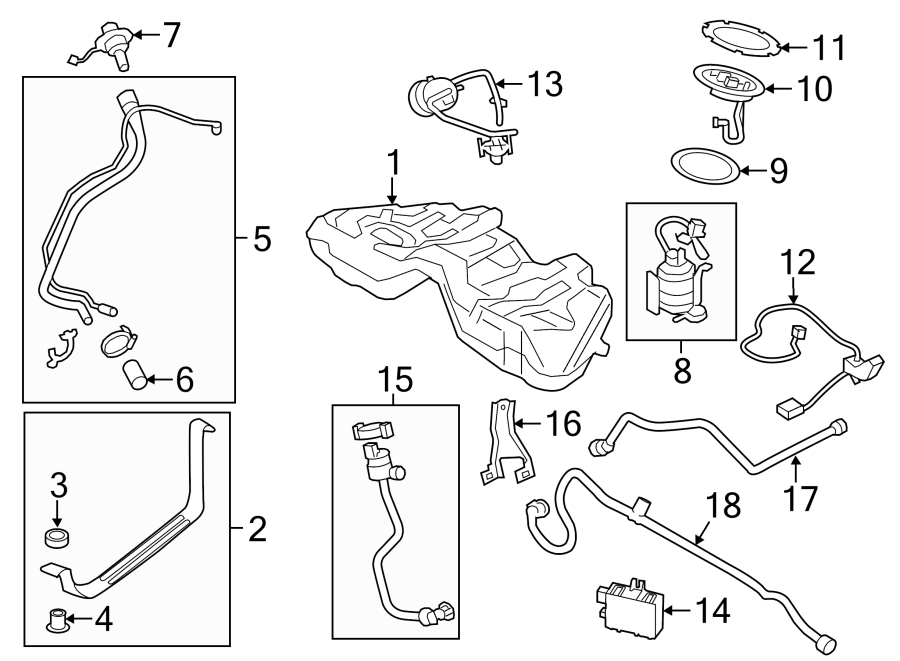 Fuel system components.