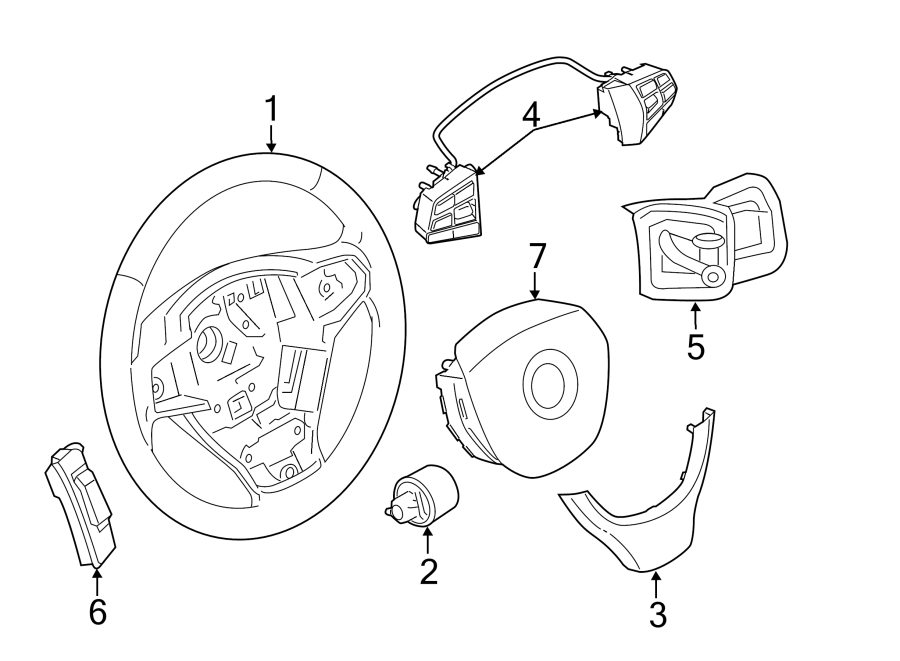 STEERING WHEEL & TRIM.