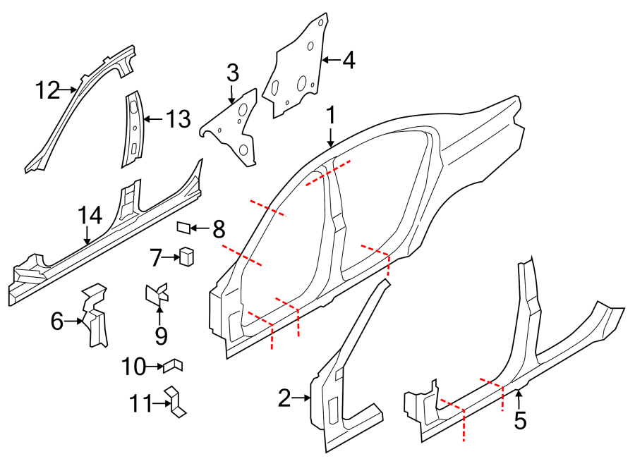 7PILLARS. ROCKER & FLOOR. UNISIDE.https://images.simplepart.com/images/parts/motor/fullsize/1922465.png