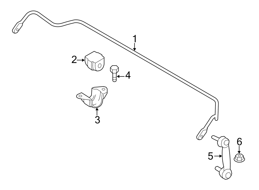 REAR SUSPENSION. STABILIZER BAR & COMPONENTS.