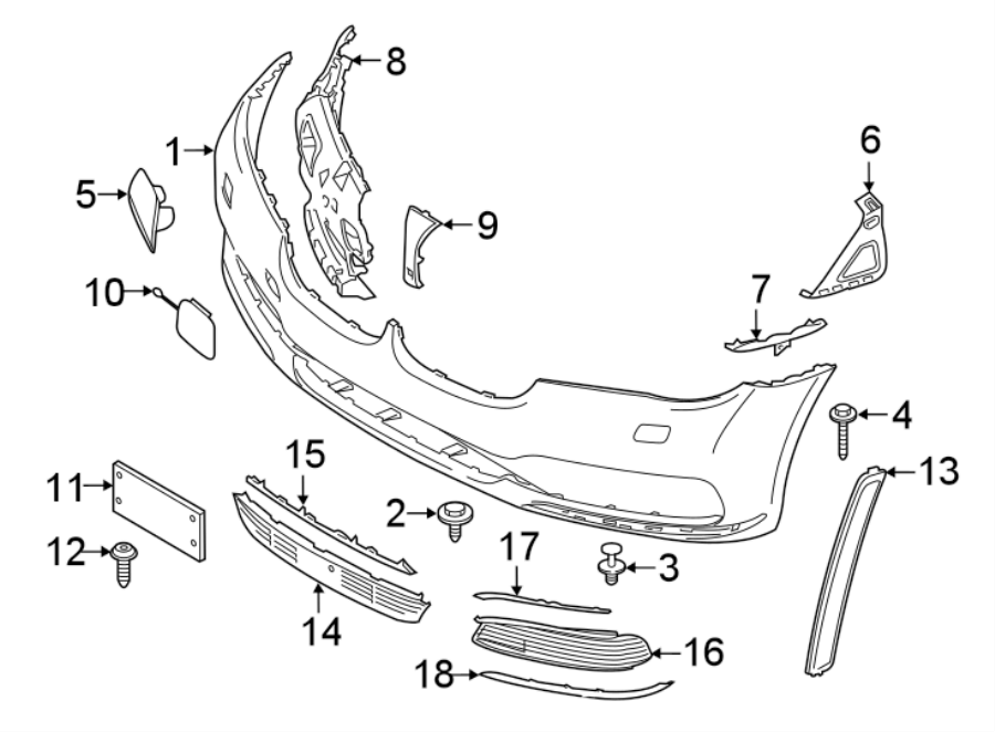 5FRONT BUMPER & GRILLE. BUMPER & COMPONENTS.https://images.simplepart.com/images/parts/motor/fullsize/1923005.png