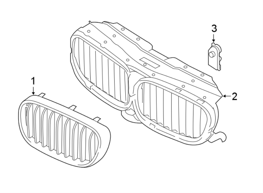 2FRONT BUMPER & GRILLE. GRILLE & COMPONENTS.https://images.simplepart.com/images/parts/motor/fullsize/1923020.png