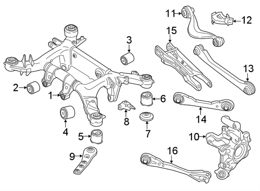 14Rear suspension. Suspension components.https://images.simplepart.com/images/parts/motor/fullsize/1923670.png