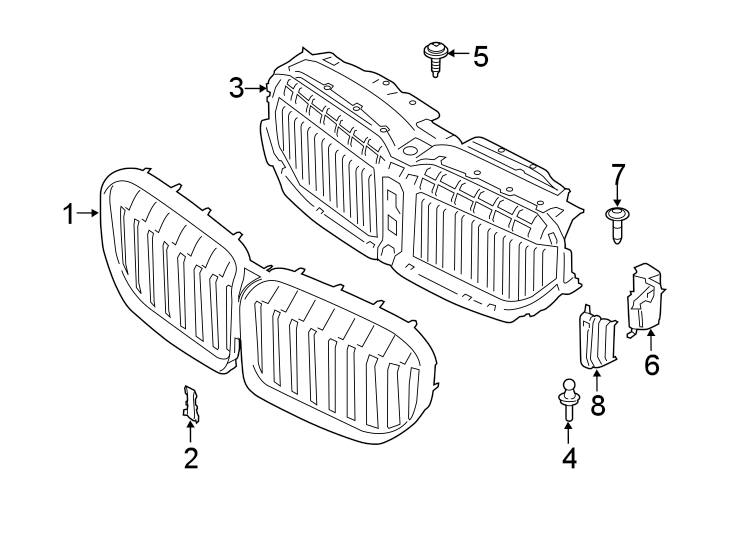 7FRONT BUMPER & GRILLE. GRILLE & COMPONENTS.https://images.simplepart.com/images/parts/motor/fullsize/1924016.png