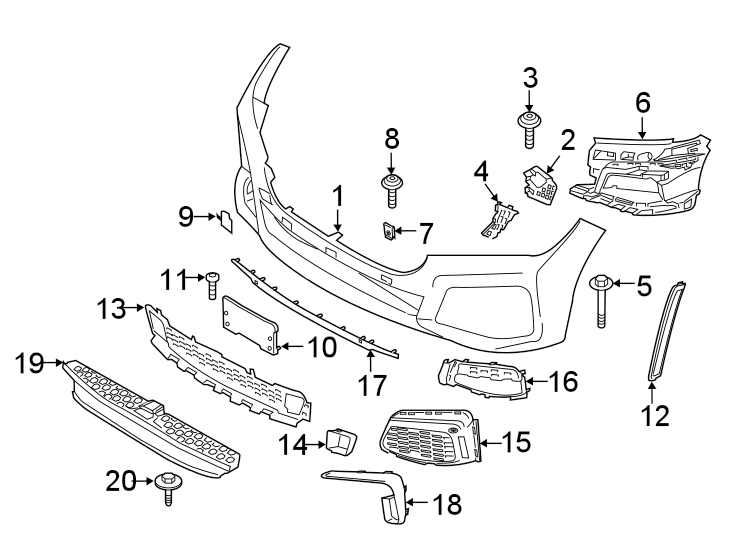 8FRONT BUMPER & GRILLE. BUMPER & COMPONENTS.https://images.simplepart.com/images/parts/motor/fullsize/1924020.png