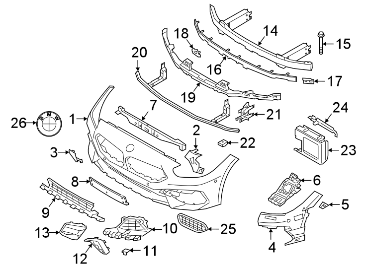 26FRONT BUMPER & GRILLE. BUMPER & COMPONENTS.https://images.simplepart.com/images/parts/motor/fullsize/1926007.png