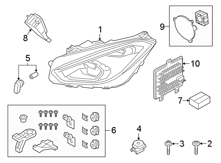 6Front lamps. Headlamp components.https://images.simplepart.com/images/parts/motor/fullsize/1926025.png