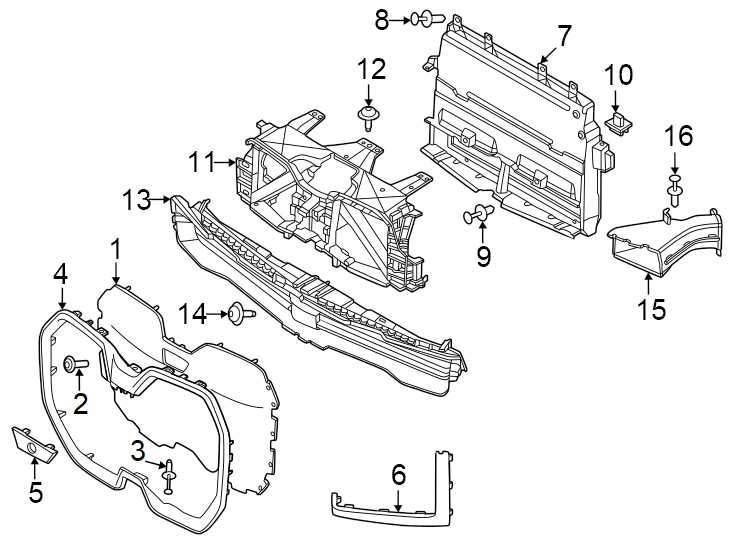 6Front bumper & grille. Grille & components.https://images.simplepart.com/images/parts/motor/fullsize/1927010.png