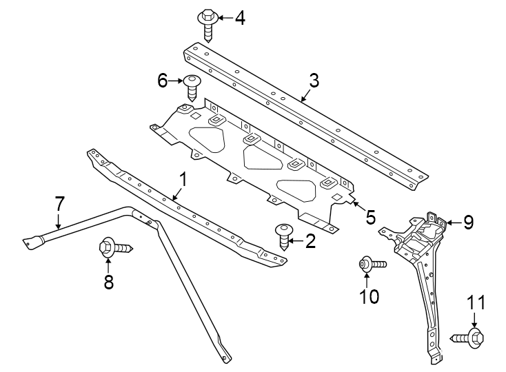 9Radiator support.https://images.simplepart.com/images/parts/motor/fullsize/1927058.png